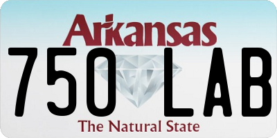 AR license plate 750LAB