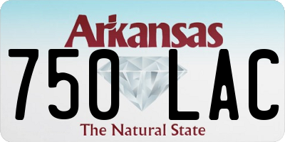 AR license plate 750LAC