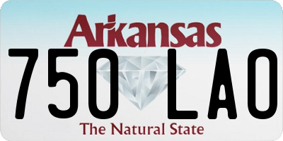 AR license plate 750LAO