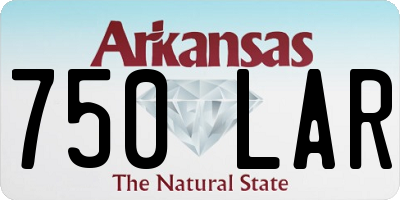 AR license plate 750LAR
