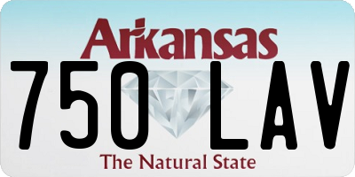 AR license plate 750LAV