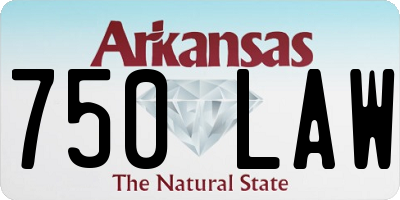 AR license plate 750LAW