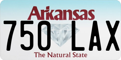 AR license plate 750LAX