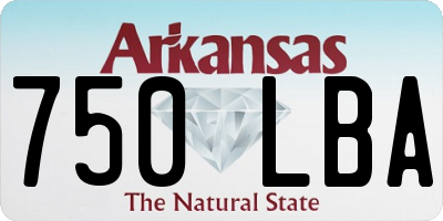 AR license plate 750LBA