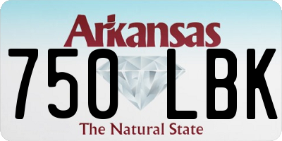 AR license plate 750LBK