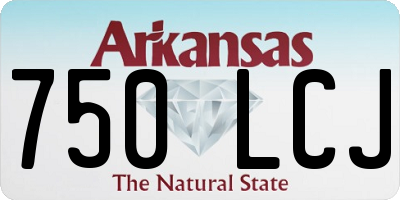 AR license plate 750LCJ