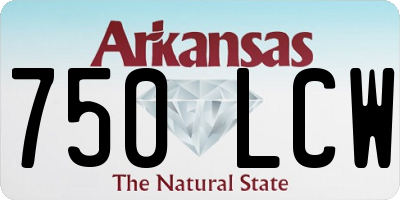 AR license plate 750LCW