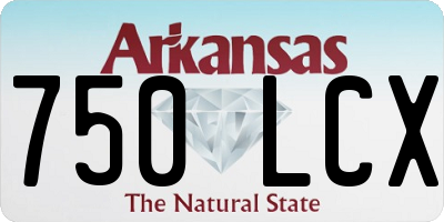 AR license plate 750LCX