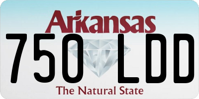 AR license plate 750LDD