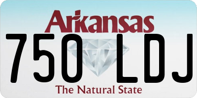 AR license plate 750LDJ