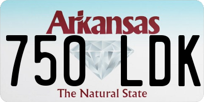 AR license plate 750LDK