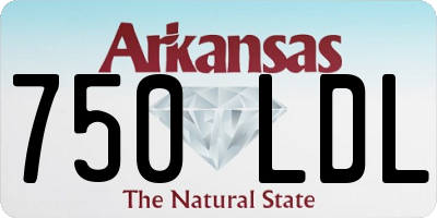 AR license plate 750LDL