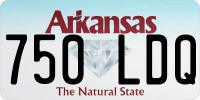 AR license plate 750LDQ