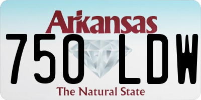 AR license plate 750LDW