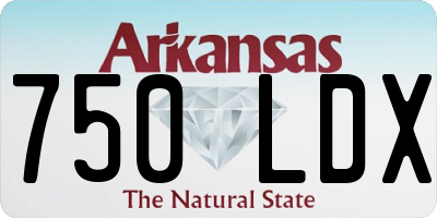 AR license plate 750LDX