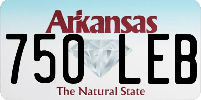 AR license plate 750LEB