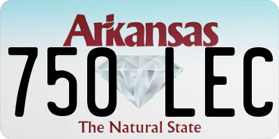 AR license plate 750LEC