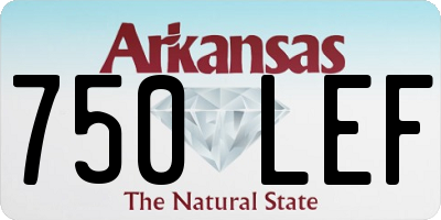 AR license plate 750LEF