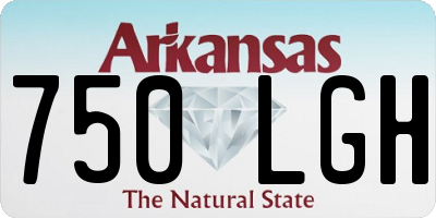 AR license plate 750LGH