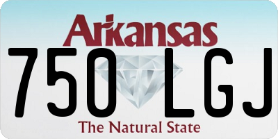 AR license plate 750LGJ
