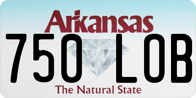 AR license plate 750LOB
