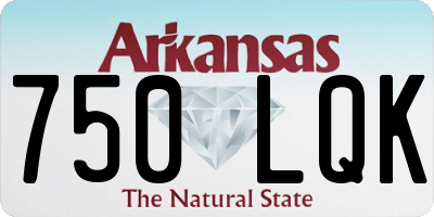 AR license plate 750LQK