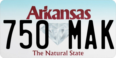 AR license plate 750MAK