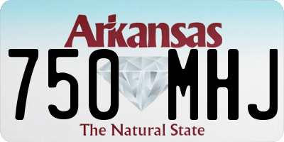 AR license plate 750MHJ