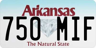 AR license plate 750MIF