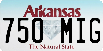 AR license plate 750MIG