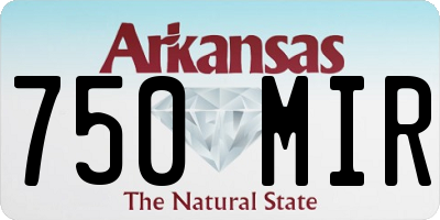 AR license plate 750MIR