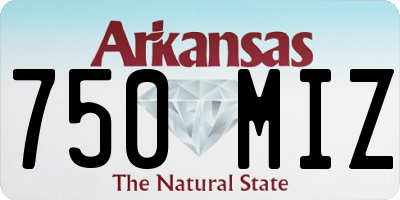 AR license plate 750MIZ