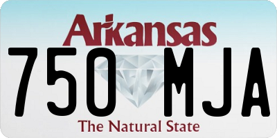 AR license plate 750MJA