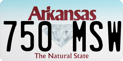 AR license plate 750MSW