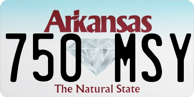 AR license plate 750MSY