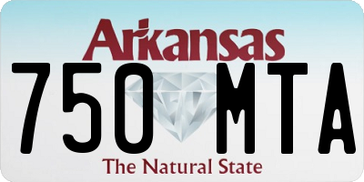 AR license plate 750MTA