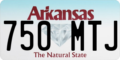 AR license plate 750MTJ