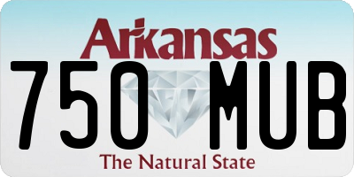 AR license plate 750MUB