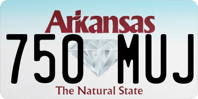 AR license plate 750MUJ