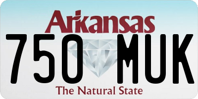 AR license plate 750MUK