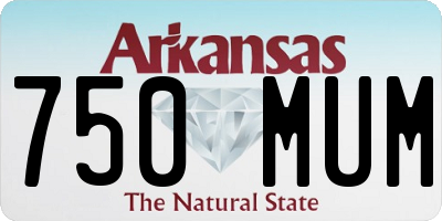 AR license plate 750MUM