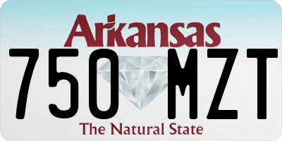 AR license plate 750MZT
