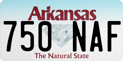 AR license plate 750NAF