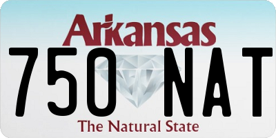 AR license plate 750NAT