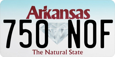 AR license plate 750NOF