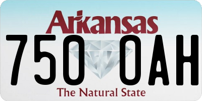 AR license plate 750OAH