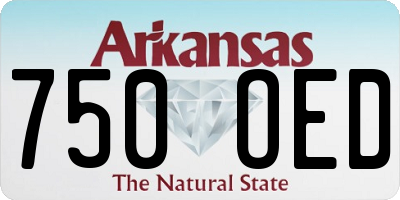 AR license plate 750OED