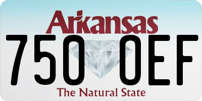 AR license plate 750OEF