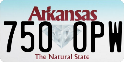 AR license plate 750OPW