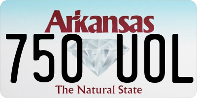 AR license plate 750UOL
